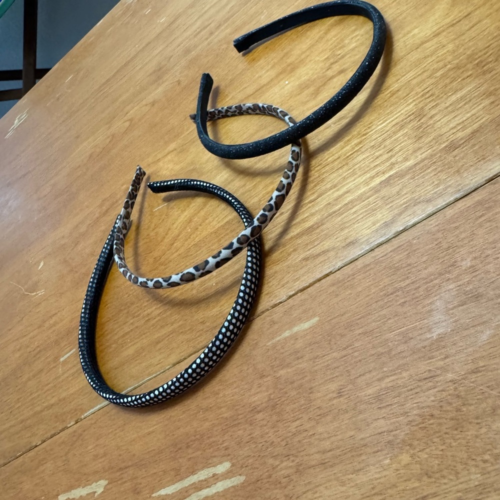 Chic Black and Leopard Print Headband Trio
